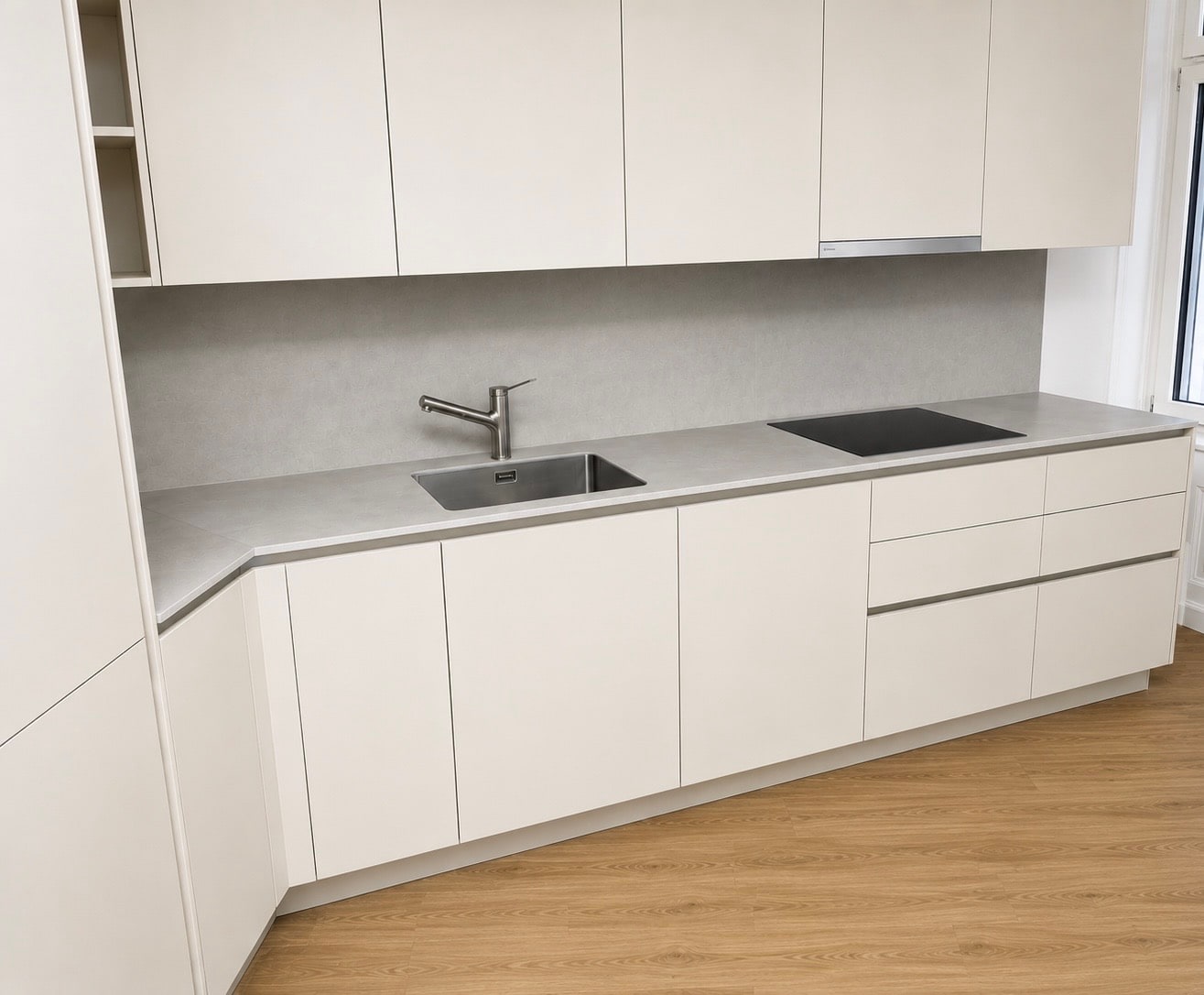 Mietwohnung Zürich – 8 Wohneinheiten — Laminam Calce Grigio 12mm matt
