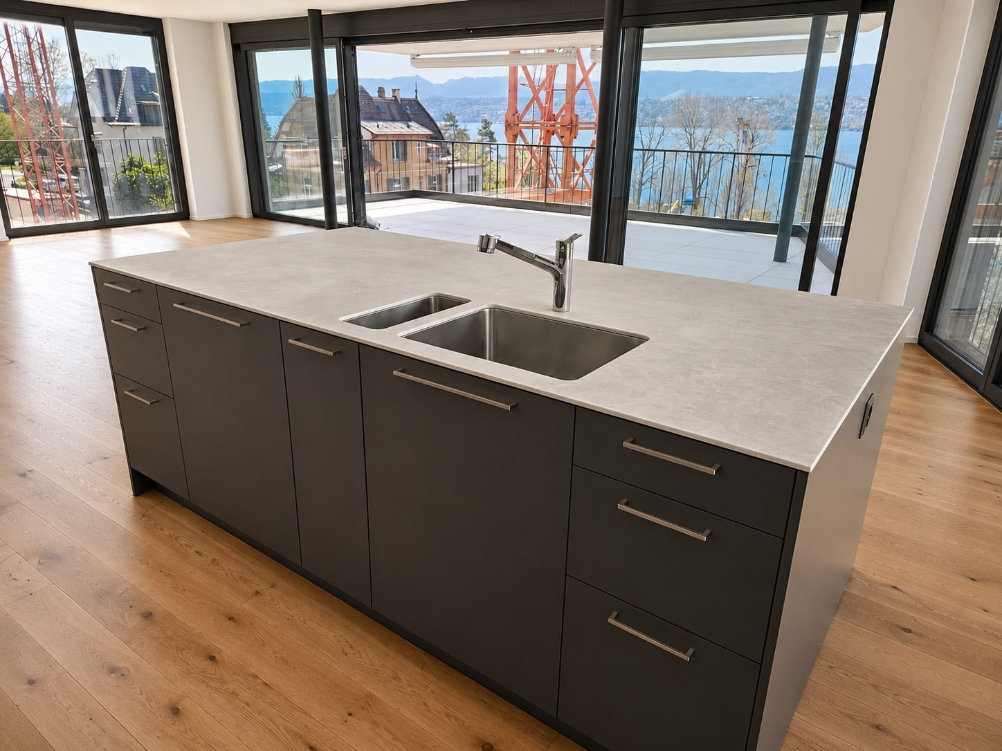 Mietwohung Zürich — Laminam Diamond Cream matt